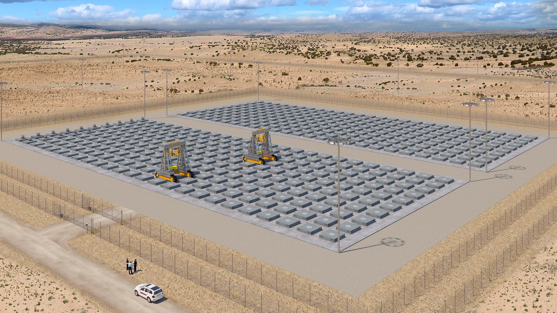 Photo rendering of the proposed Holtec consolidated interim storage facility courtesy of Holtec International.